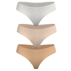 Low Rise Thong 3 Pack [Light Neutrals]