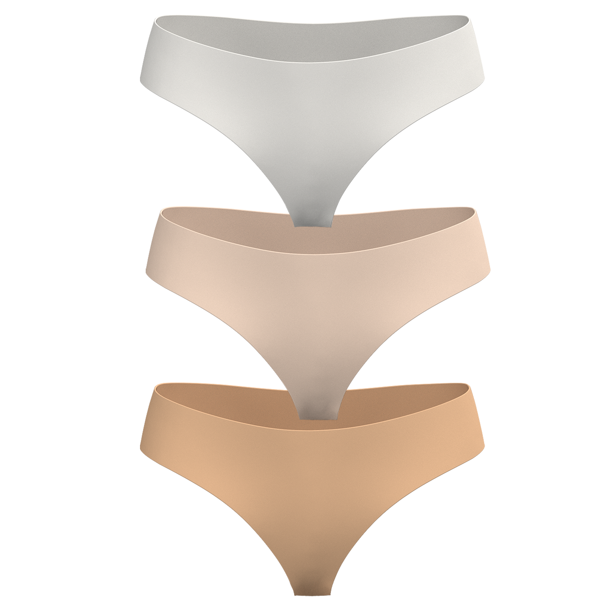 Low Rise Thong 3 Pack [Light Neutrals]