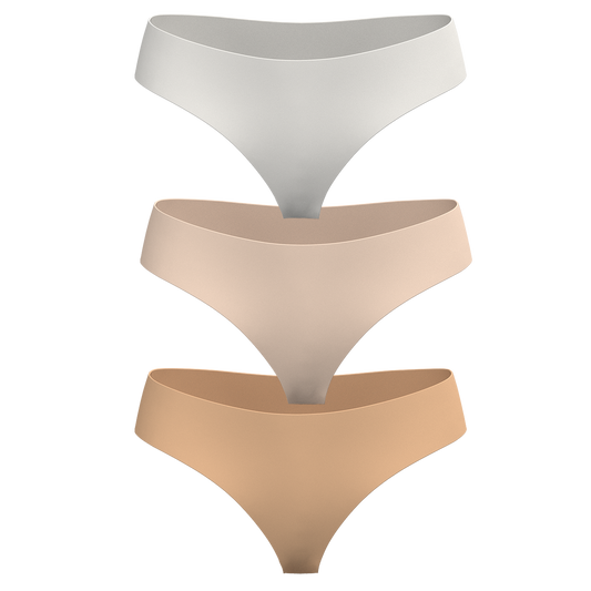 Low Rise Thong 3 Pack [Light Neutrals] - The Peony Haus