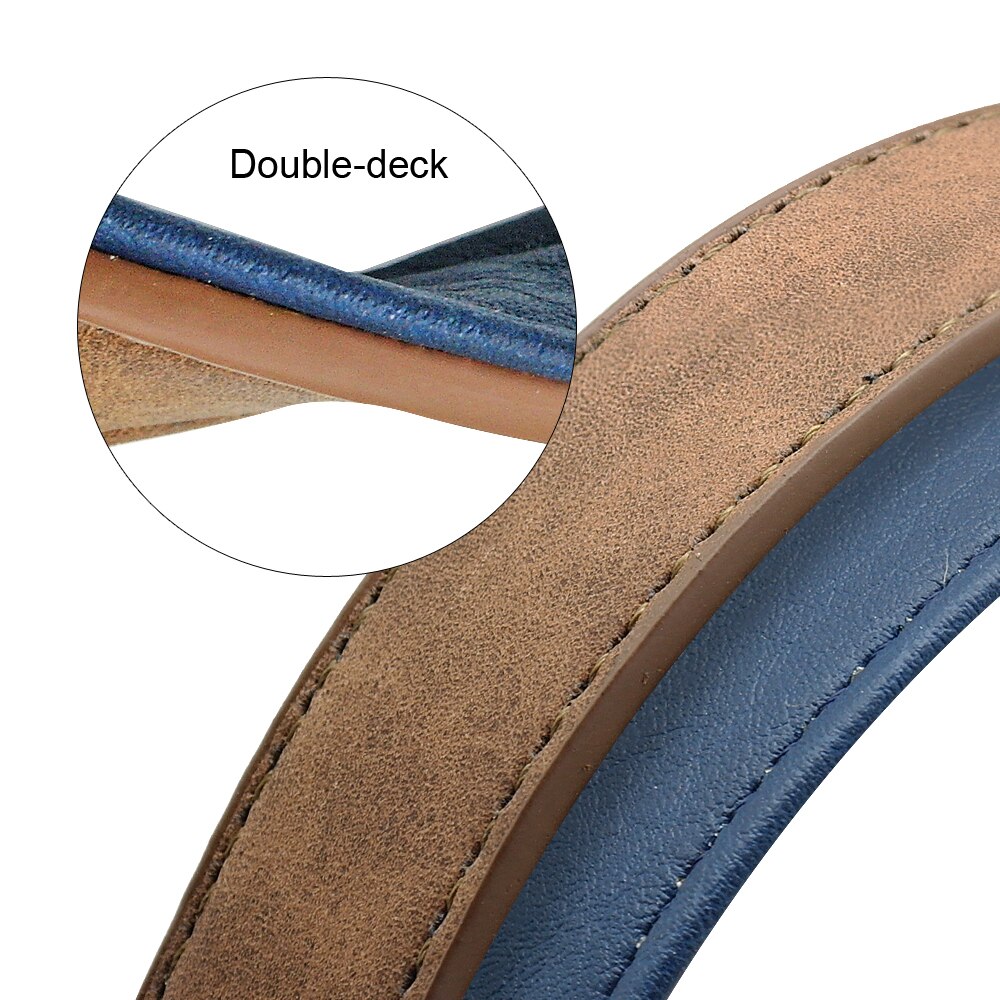 Leather Dog Leash 4 ft Dog Leash 2 Layer Pet Dog - The Peony Haus