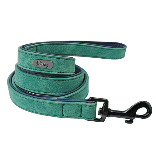 Leather Dog Leash 4 ft Dog Leash 2 Layer Pet Dog - The Peony Haus