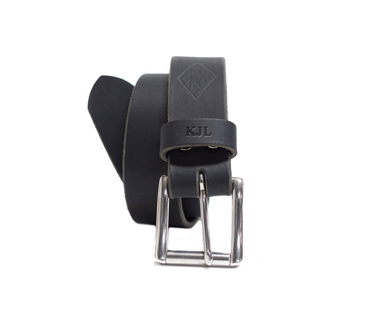 Beeswax waxed, full grain Leather Belts, Stainless steel buckle - The Peony Haus