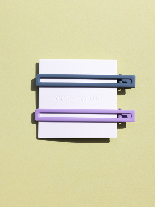 Leia Hair Clips - Lilac + Sky