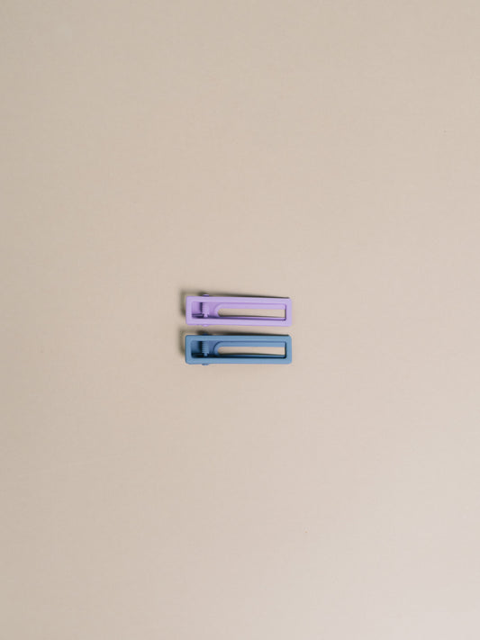 Lu Lu Hair Clips - Lilac + Blue