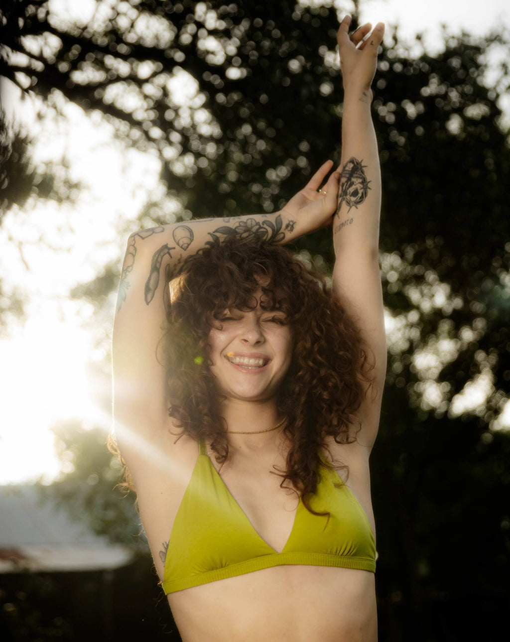 Triangle Bralette - Lime