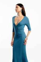 Women's Silk Wool Cashmere Amy Ribbed Dress