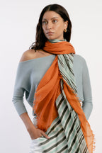 Printed Double Layered Baby Wool Scarf