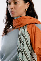 Printed Double Layered Baby Wool Scarf
