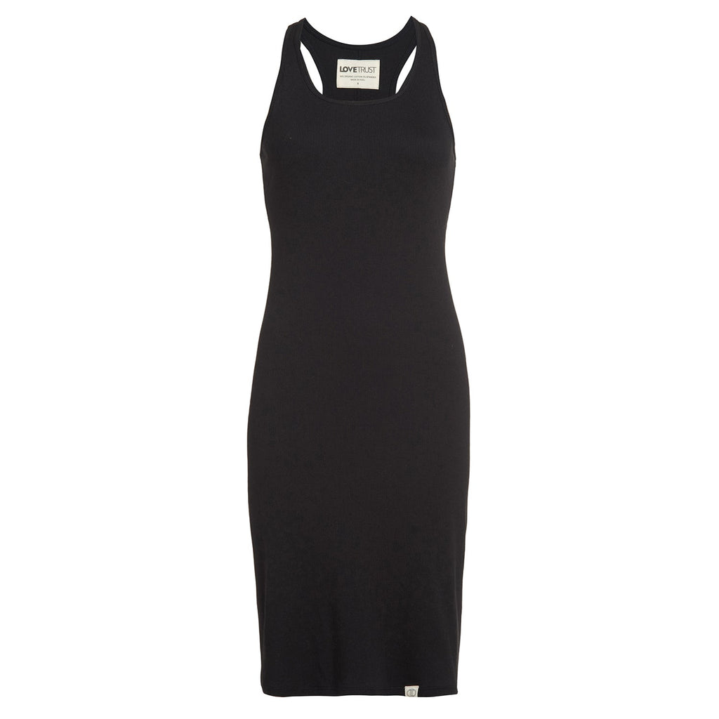 Pima Rib Knit L&L Racerback Dress - 96% Organic Peruvian Pima Cotton
