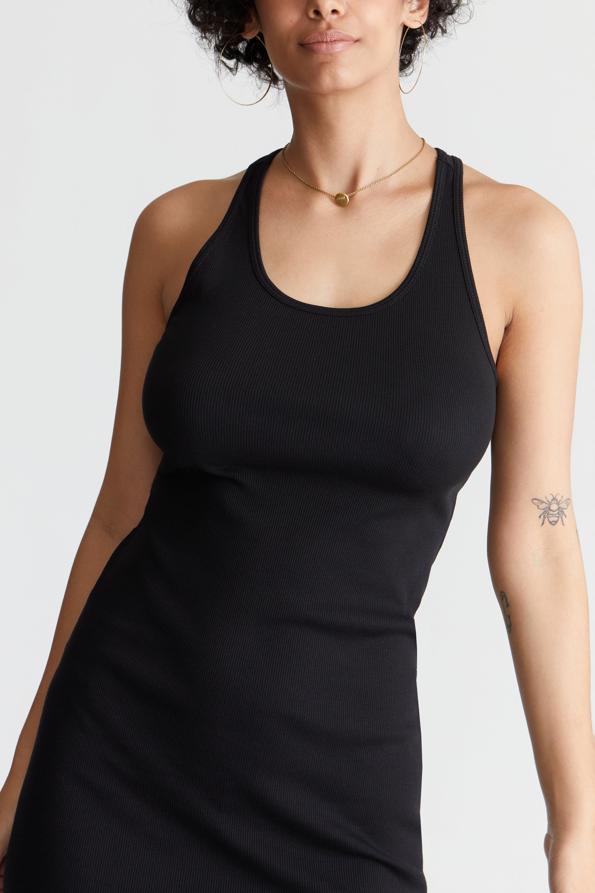 Pima Rib Knit L&L Racerback Dress - 96% Organic Peruvian Pima Cotton