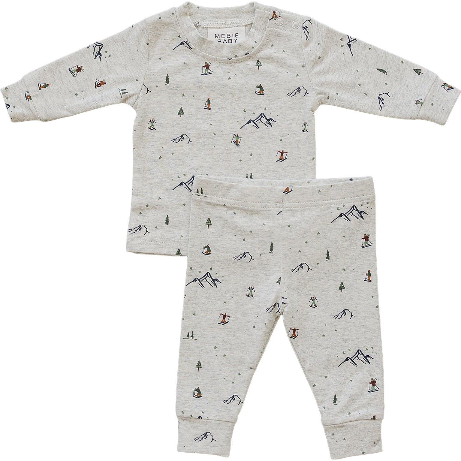 Ski Print Cozy Set - 95% Cotton