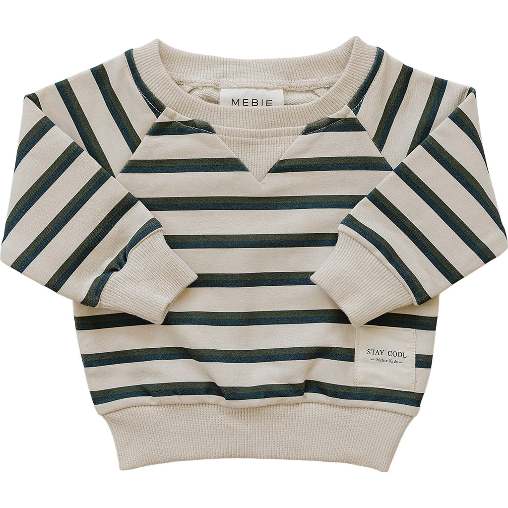Stay Cool Striped Crewneck - 95% Cotton