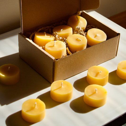 Pure Beeswax Tea Light Candles