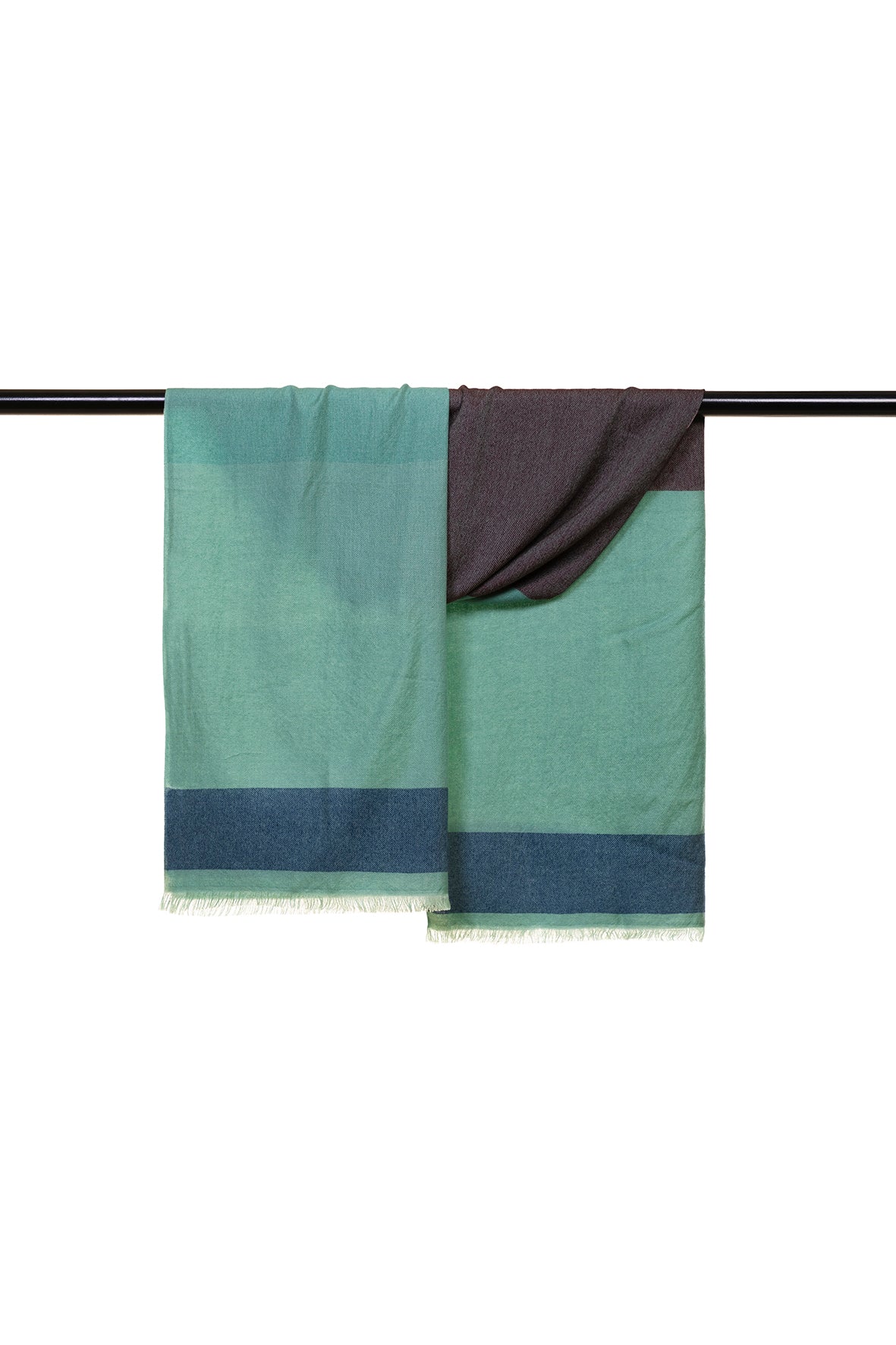 Block Stripe Yarn Dyed Cashmere Scarfs