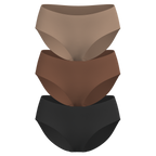 Mid Rise Bikini 3 Pack [Dark Neutrals]