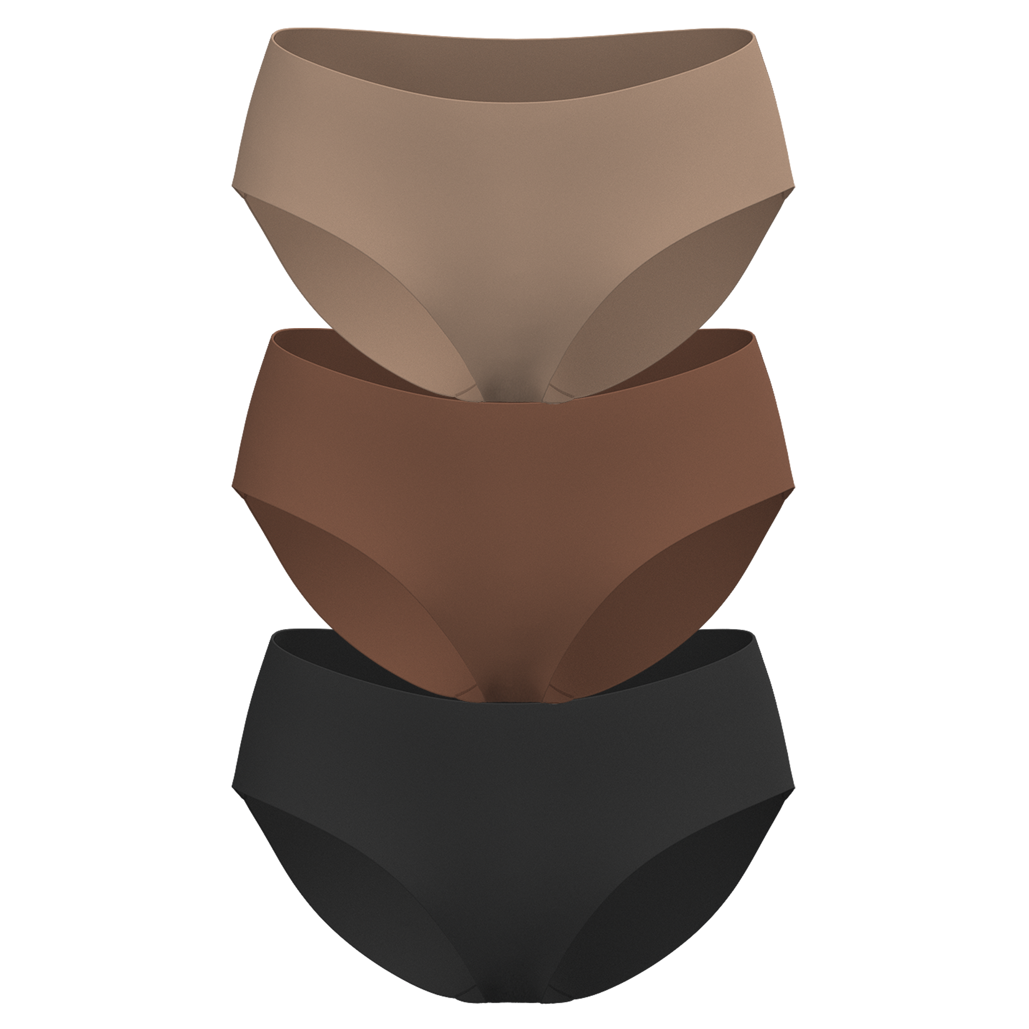 Mid Rise Bikini 3 Pack [Dark Neutrals]