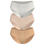 Mid Rise Bikini 3 Pack [Light Neutrals]