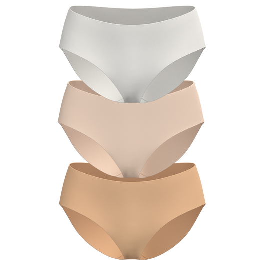 Mid Rise Bikini 3 Pack [Light Neutrals] - The Peony Haus