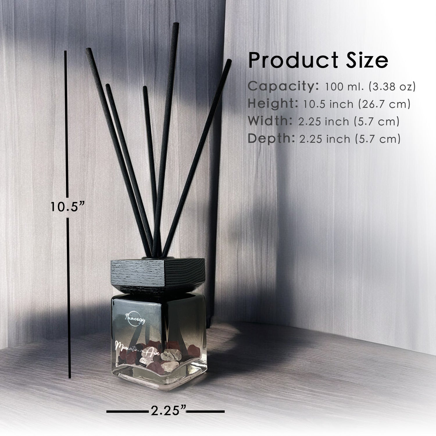 Mountain Air Crystal-Enhanced Reed Oil Diffuser, 100ml