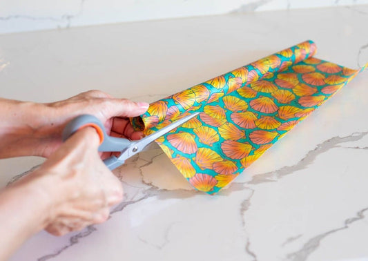 Beeswax Wrap Bulk Roll - Shells Print - The Peony Haus