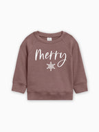 Merry Christmas Snowflake Organic Cotton Baby Toddler Pullover