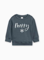 Merry Christmas Snowflake Organic Cotton Baby Toddler Pullover