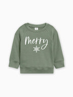 Merry Christmas Snowflake Organic Cotton Baby Toddler Pullover