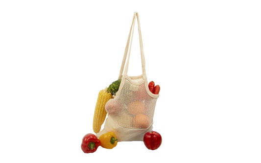 Mesh & Fabric Tote Bag - The Peony Haus