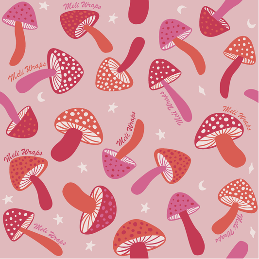 Pink Mushroom Swedish Dish Cloth Set of 3 - The Peony Haus