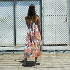 Floral 70's Print Relaxed Fit Maxi Dress - The Peony Haus
