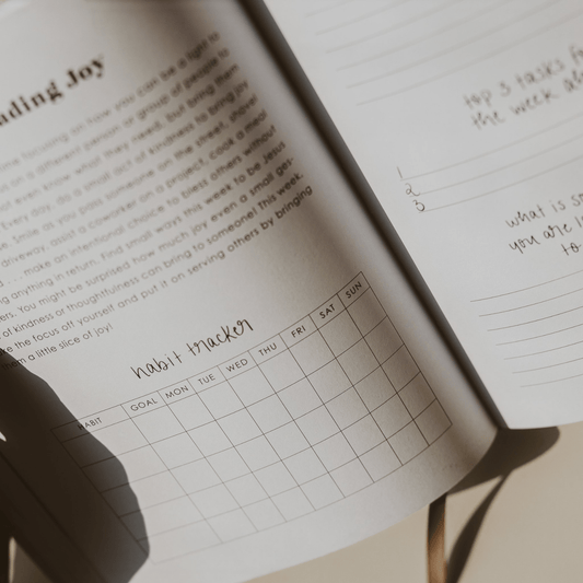 Inspirational Productivity Journal: You Are Strong & Courageous - The Peony Haus