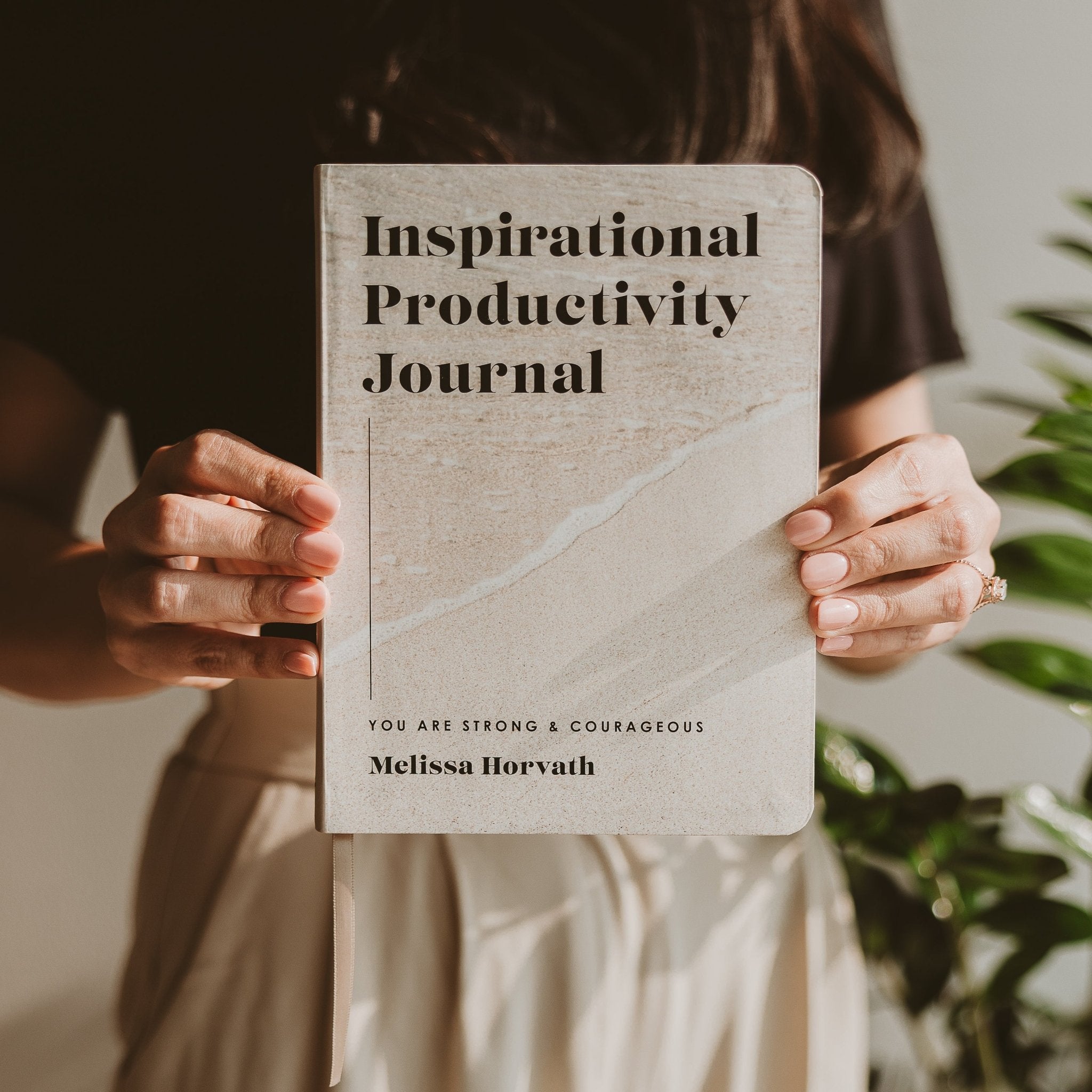 Inspirational Productivity Journal: You Are Strong & Courageous - The Peony Haus