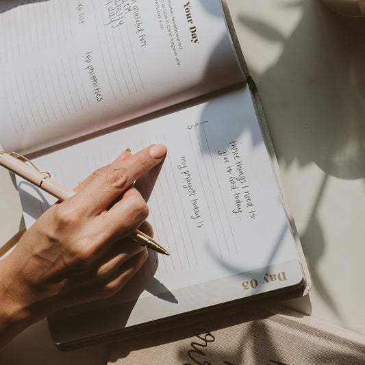 Inspirational Productivity Journal: You Are Strong & Courageous - The Peony Haus