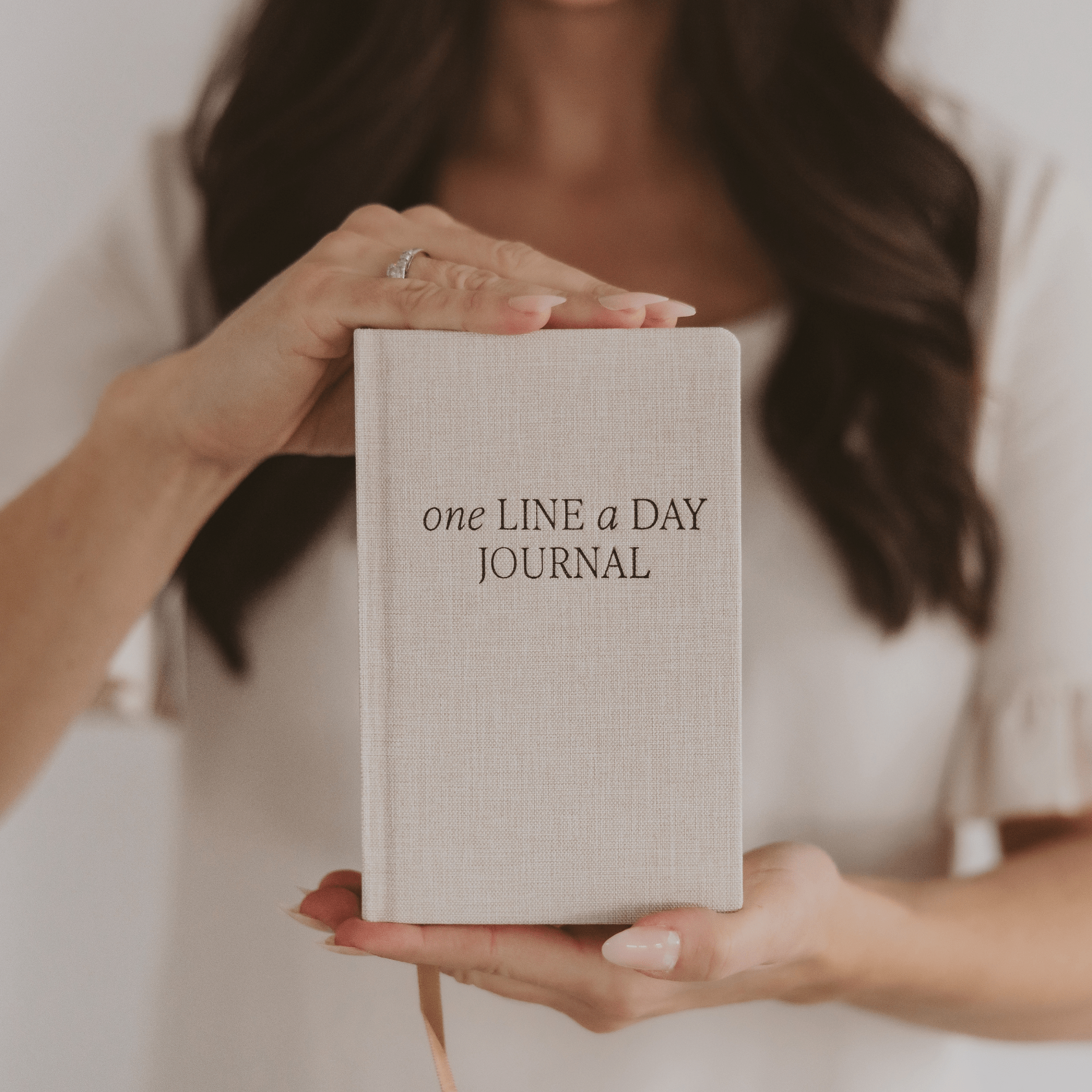 Tan One Line A Day Memory Journal - The Peony Haus