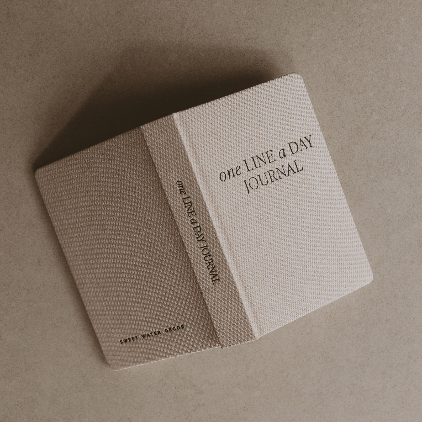 Tan One Line A Day Memory Journal - The Peony Haus