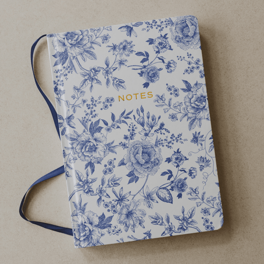 Blue Delft Notes Journal - The Peony Haus