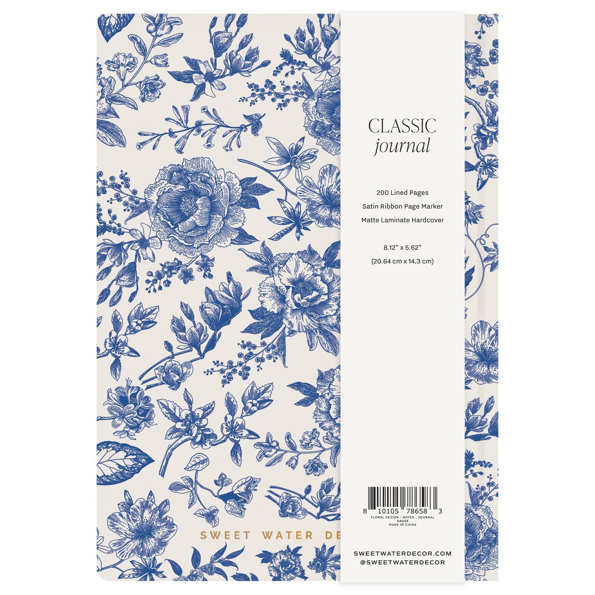 Blue Delft Notes Journal - The Peony Haus