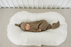 Cocoa Organic Ribbed Newborn Knot Hat - 95% Organic Cotton