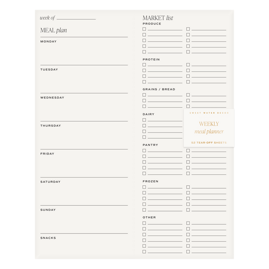 Weekly Meal Planner Notepad - The Peony Haus