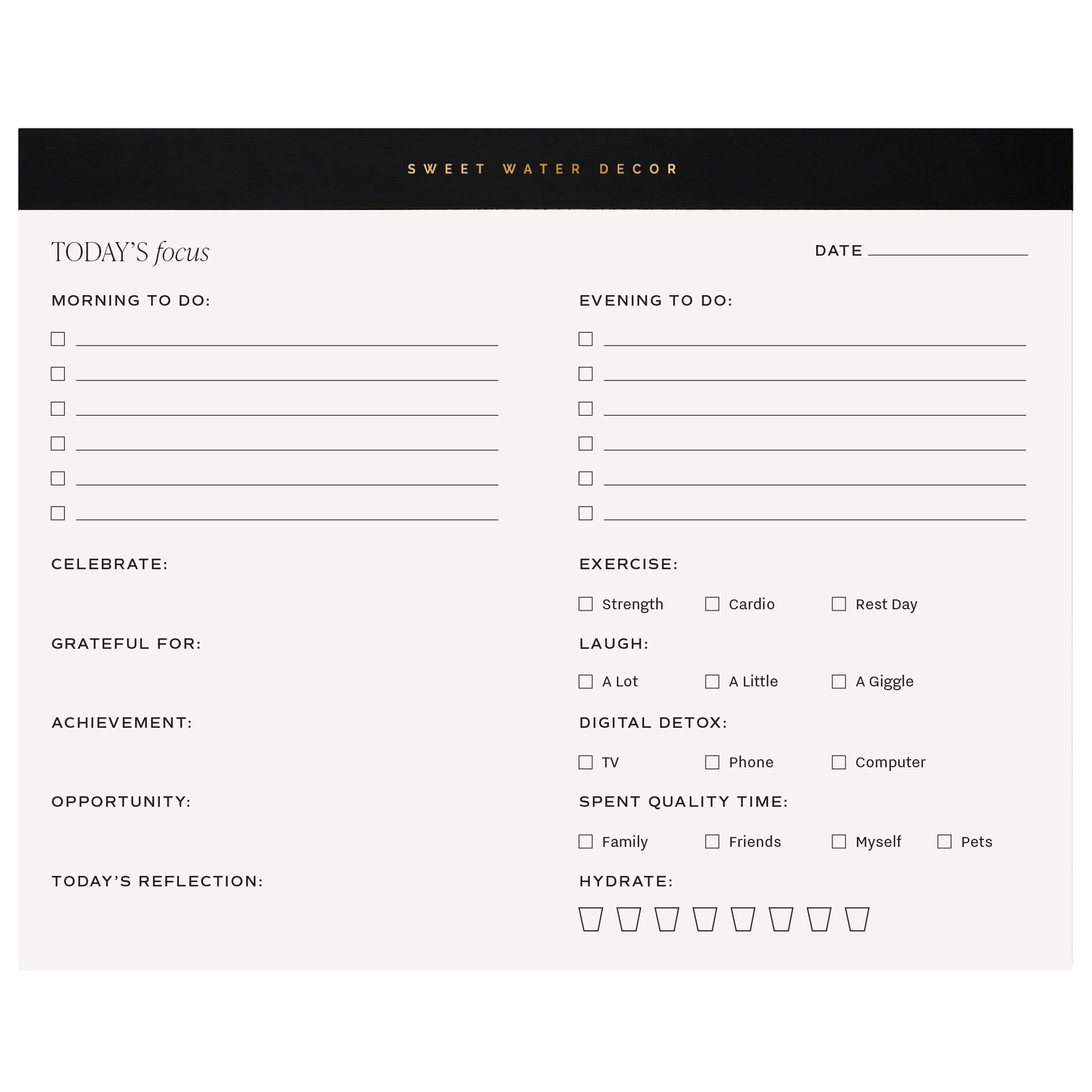 Self Care Notepad - The Peony Haus