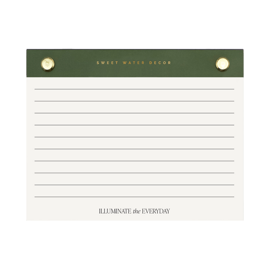 Small Green Gold Rivet Basic Notepad