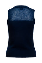 Coral Sleeveless Block Intarsia Top