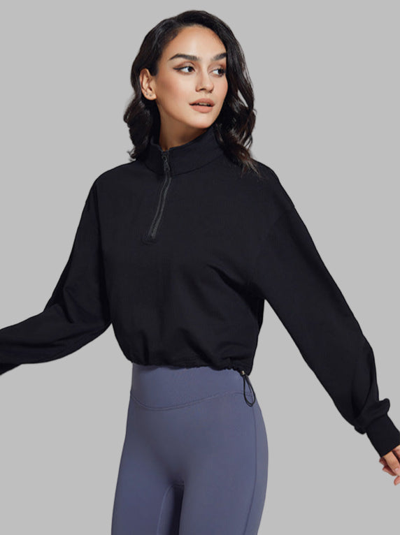Long Collar Fitness Sports Sweater
