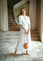 OLYMPIA Embroidered Cotton Dress - The Peony Haus