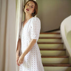OLYMPIA Embroidered Cotton Dress - The Peony Haus
