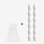 ZAI Geometric Pillar Candle in Ivory