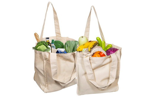 Canvas Grocery Tote Bags - The Peony Haus