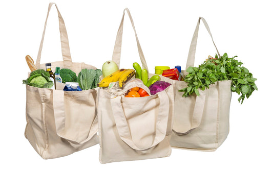 Canvas Grocery Tote Bags - The Peony Haus