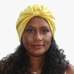 Organic Silk Hair Bonnet Sunshine Yellow