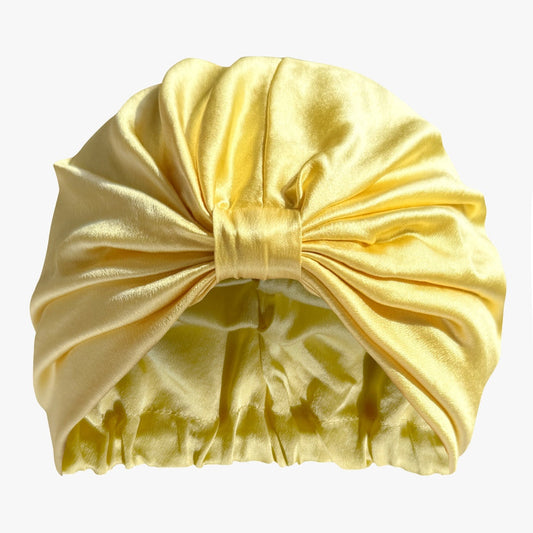 Organic Silk Hair Bonnet Sunshine Yellow